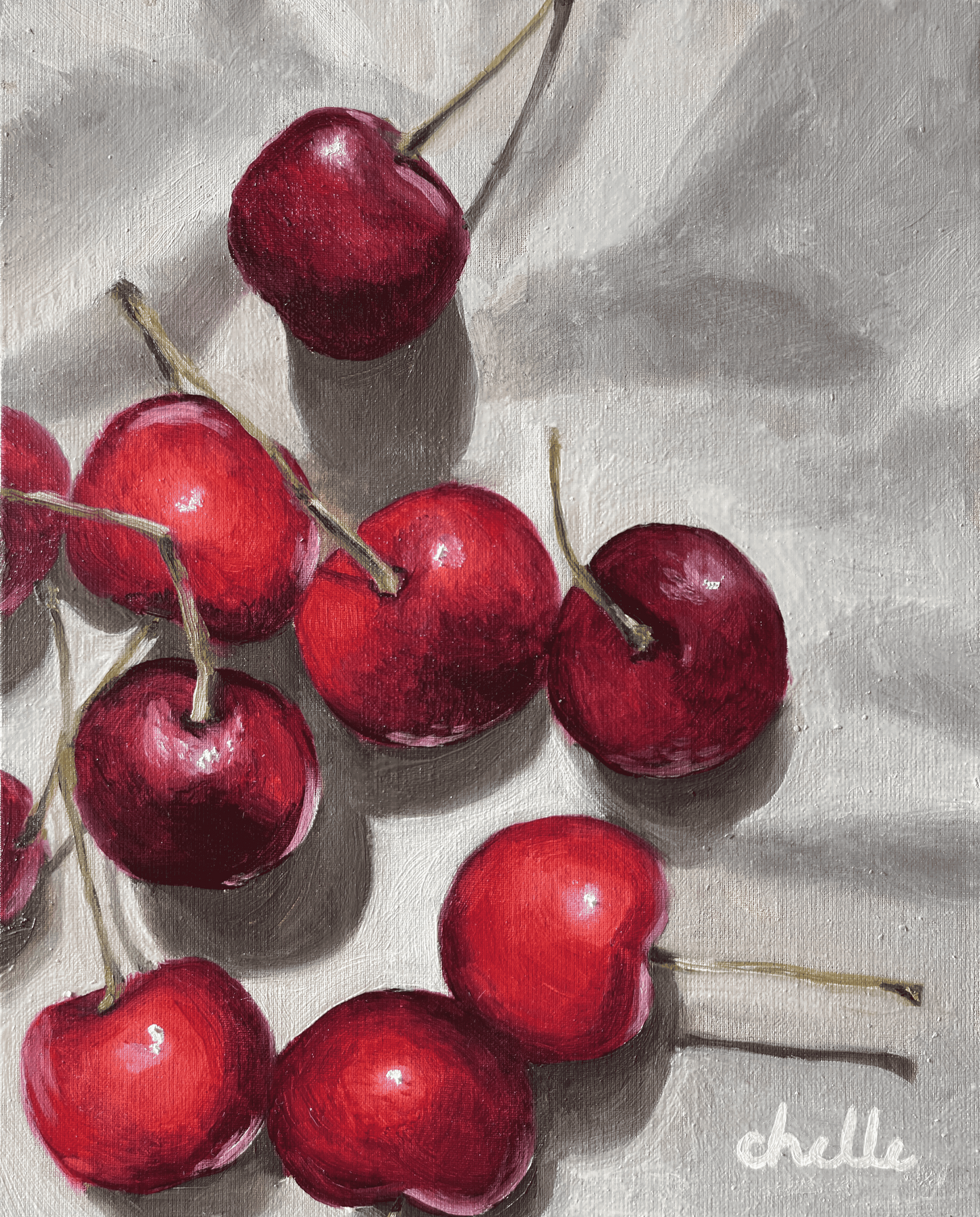 Cherries on a Tuesday | Original Oil Painting