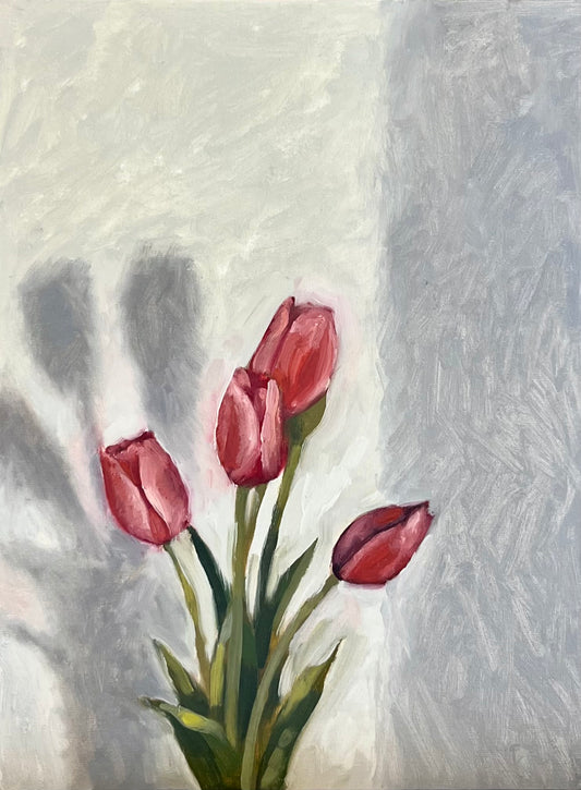 Thursday Morning Tulips | Original Oil Painting